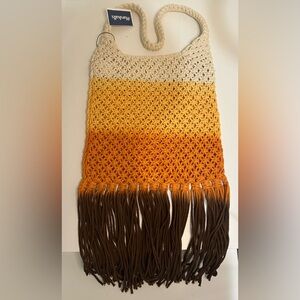 Marshalls Crochet Tote in Cream, Yellow, and Brown